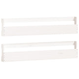 Wall-mounted Shoe Racks 2 pcs White 110x9x23 cm Solid Wood Pine 833276