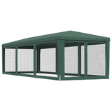 Party Tent with 8 Mesh Sidewalls Green 3x9 m HDPE 319243