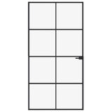Interior Door Black 102x201.5 cm Tempered Glass&Aluminium 153665