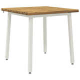 60 x 55 x 75 cm Solid Acacia Wood White Rectangular 937571