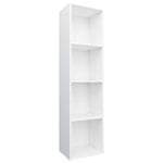 ZNTS Book Cabinet/TV Cabinet White 36x30x143 cm Engineered Wood 800144