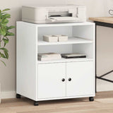 Printer Stand with Wheels White 60x48x74 cm 840632