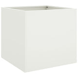 ZNTS Planter White 42x40x39 cm Steel 841549