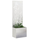 Garden Privacy Screen Floral Sliver 50 x 150 cm Stainless steel 876452