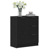 Sideboard with Drawer Black Oak 60 x 30 x 70 cm Engineered Wood 862737