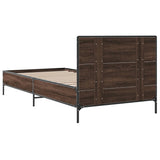 ZNTS Bed Frame without Mattress Brown Oak 90x190 cm Single 845566