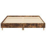 Bed Frame No Mattress Smoked Oak 150x200 cm King Size Engineered Wood 3328712