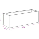 Garden Planter 2 pcs Silver 60 x 20 x 20 cm Stainless Steel 8005157