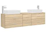 Bathroom Cabinet Set 3 pcs Sonoma Oak 53 x 34.5 x 63 cm 3405861