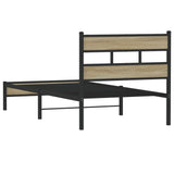 Bed Frame without Mattress Sonoma Oak 90x190 cm Single Engineered Wood 4017246