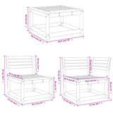 Garden Sofa Set Natural Wood Solid Douglas Fir Wood Large Modular 3217033