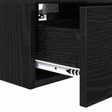 Bedside Cabinet 2 pcs Black Oak 34 x 30 x 20 cm Engineered Wood 880814