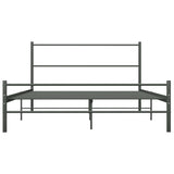 284686 Bed Frame without Mattress Grey Metal 120x200 cm