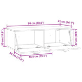 Wall-Mounted TV Cabinet Artisan Oak 98 x 41 x 30 cm 899384