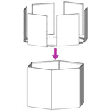 Garden Planter 2 pcs White Hexagon 46x40x45 cm Steel 851111
