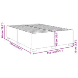 ZNTS Bed Frame without Mattress Dark Grey Double Fabric 3284508