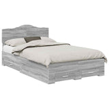Bed Frame with Drawer Grey Sonoma 135 x 190 cm Engineered Wood 3413207