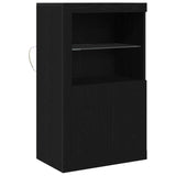 LED Sideboard Black Oak 60.5 x 37 x 100 cm Engineered Wood 863017