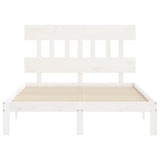 Bed Frame without Mattress White 120x200 cm Solid Wood Pine 3193592