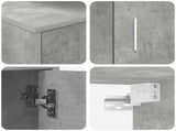 TV Cabinet Set Wall-mounted 4 pcs Concrete Grey Engineered wood 3397899