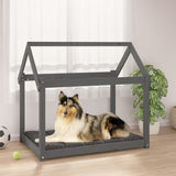 Dog Bed Grey 101x70x90 cm Solid Wood Pine 822214