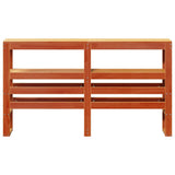 Headboard with Shelves Wax Brown 140 cm Solid Wood Pine 850886