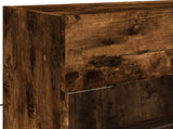 6 Piece TV Wall Cabinet Set with LED Lights Smoked Oak 3216801
