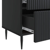 Bedside Cabinet Black 43 x 34.5 x 47.5 cm Engineered Wood 894757