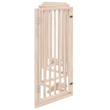 Dog Gate with Door Foldable 6 Panels 300 cm Poplar Wood 352175