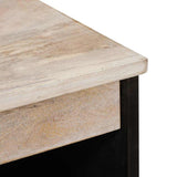 Sideboard Bleached White 60 x 33 x 75 cm Solid Mango Wood 4018141