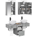 Bathroom Cabinet Set 5 pcs Grey Sonoma Engineered Wood 3406284
