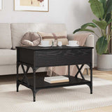 Coffee Table Black Oak 70 x 50 x 50 cm Engineered Wood 883040
