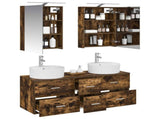 Bathroom Furniture Set 5 pcs Smoked Oak 3406915