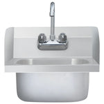 ZNTS Commercial Hand Wash Sink with Faucet Stainless Steel 51115