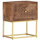 ZNTS Bedside Cabinet 40x30x50 cm Solid Mango Wood 286554