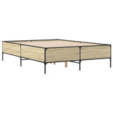 Bed Frame without Mattress Sonoma Oak 135x190 cm Double 3279813