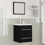 Bathroom Sink Cabinet with Drawer Black Oak 41 x 38.5 x 48 cm 3415986