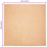 Anti-Slip Faux Rabbit Fur Rug OLITE Taupe 240 x 240 cm 42021754