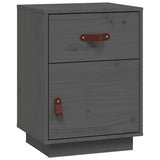 Bedside Cabinets 2 pcs Grey 40x34x55 cm Solid Wood Pine 818310
