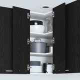 Hanging Cabinet Black Oak and White 57 x 57 x 80 cm 884291