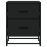 ZNTS Bedside Cabinet Black 40x31x50 cm Engineered Wood 848674