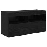 TV Wall Units with LED with LED 5 pcs Black Oak 80 x 30 x 40 cm 3402970