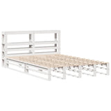 Bed Frame without Mattress White 160x200 cm Solid Wood Pine 3306502