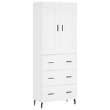 Highboard White 69.5x34x180 cm Engineered Wood 3199761