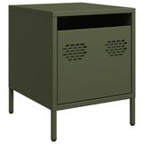 Bedside Cabinet Olive Green 35x39x43.5 cm Steel 851252