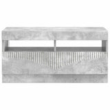 LED TV Cabinet Concrete Grey Engineered Wood 897438