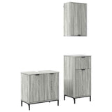 Bathroom Furniture Set 3 pcs Grey sonoma Engineered wood 3393109