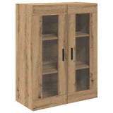 Highboard 2 pcs Artisan Oak Engineered Wood and Glass 3415861