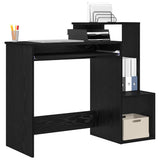 Desk with Drawer Black Oak 106 x 41 x 88.5 cm Engineered Wood 869467
