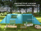 Four Man Duo Room Tunnel Tent, with Accessories - Sky Blue T3398P349030